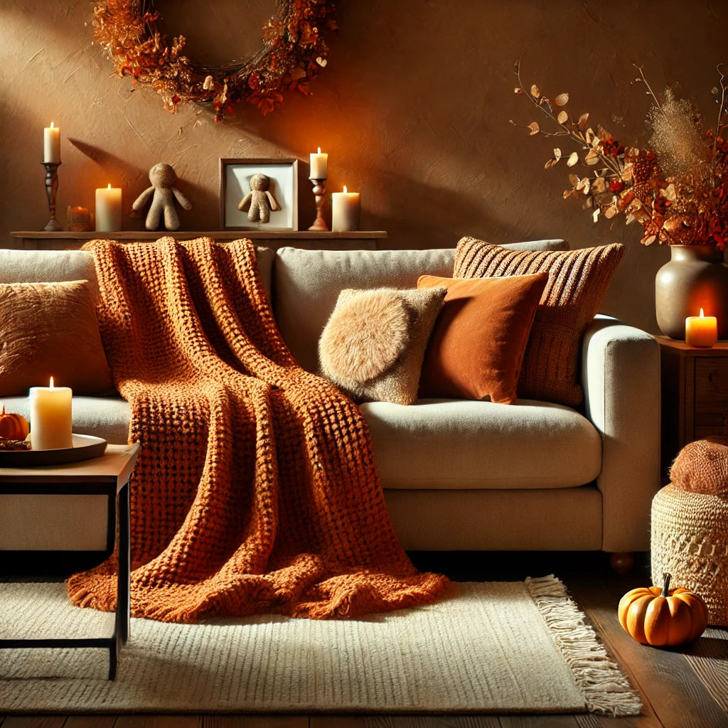 Autumn Ember Fringed Throw