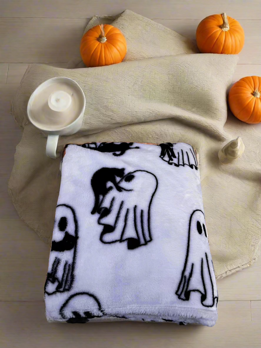Spooky Ghost Plush Blanket