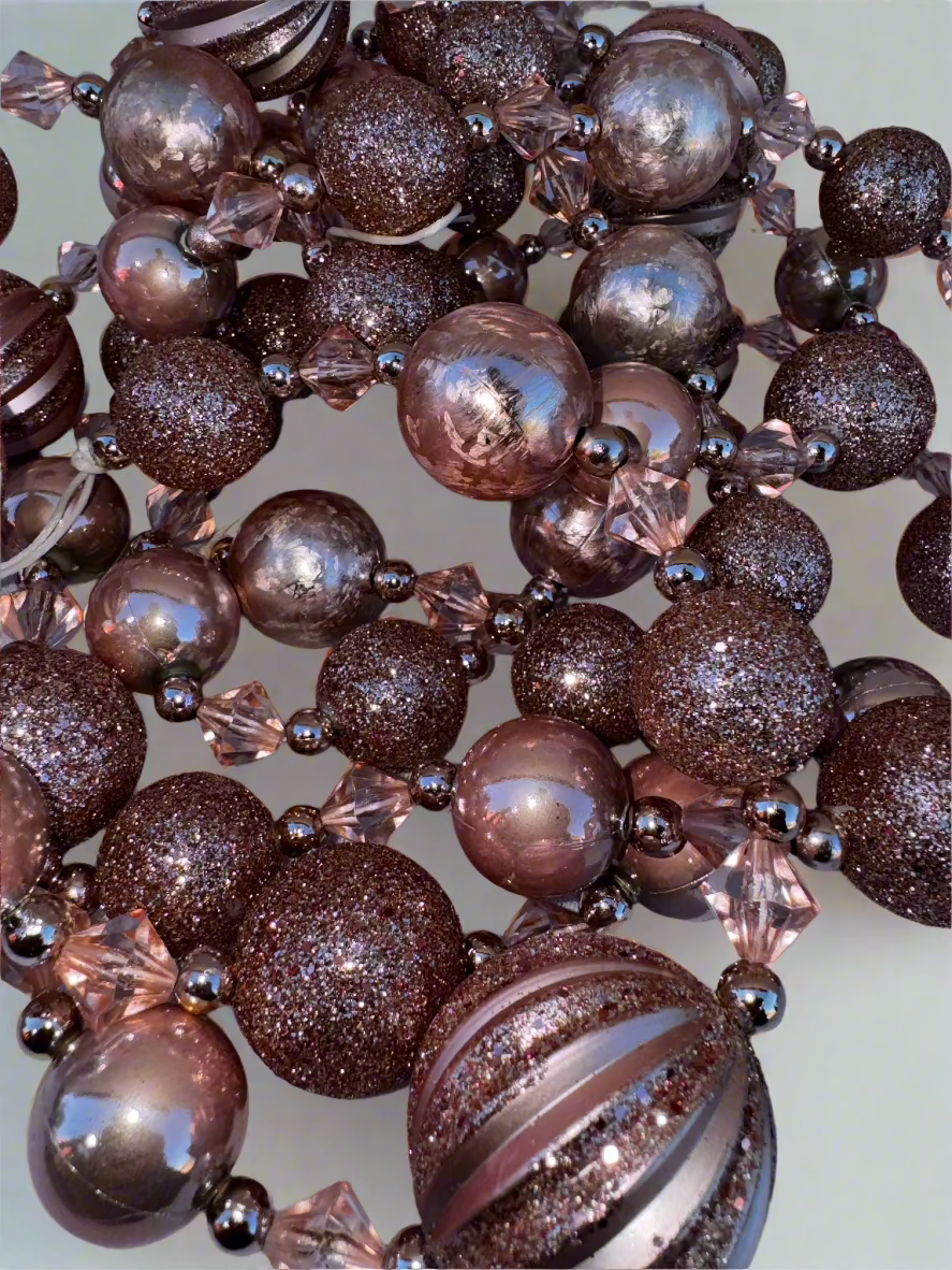 Blush Metallic Beaded Garland – Glitter and Shine 72"