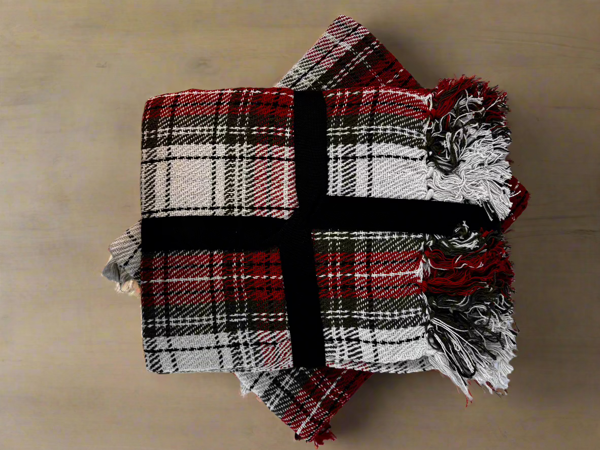 Festive Plaid Throw Blanket (50" x 60")